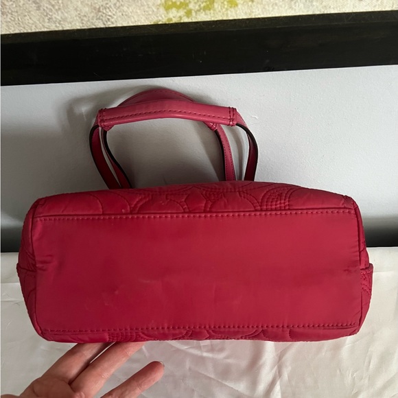 Coach Pink Raspberry Quilted Tote Bag - Picture 6 of 13